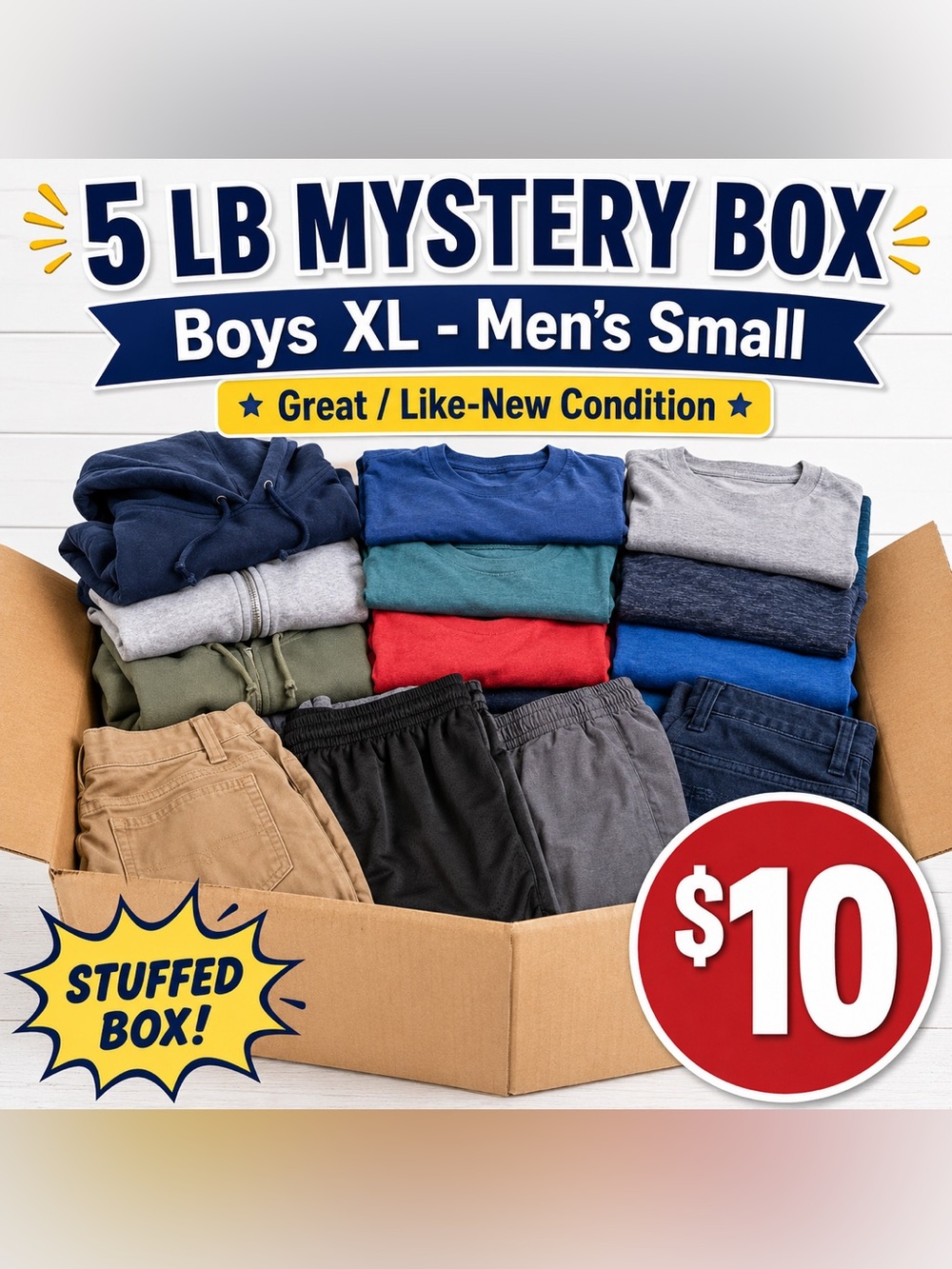 Boys XL – Men’s Small 5 lb Mystery Box
